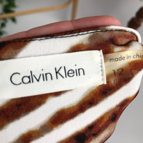 CALVIN KLEIN Multicoloured Wrap Look Long Sleeve - Picture 7 of 8